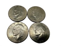 Lot Of 4 Eisenhower 1976 Bicentennial Dollar Coins