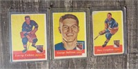 1957-58 NY Rangers Card Lot Creighton Sullivan OLD