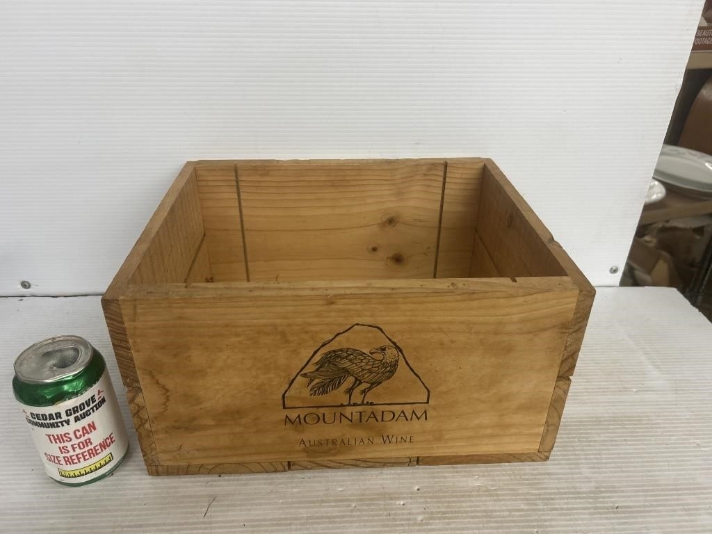 Mountadam Australian wine wooden crate