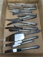 Towle Madeira Sterling knives and serving