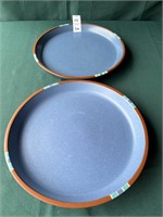2 Dansk Mesa Blue Dinner Plates