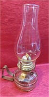 Vintage Eagle Oil Lamp w Brass Finger Bracket