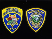 GREAT FALLS MONTANA & HIGHWAY PATROL PATCHES NEW