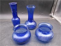 Blue Glass Vases