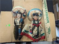 Vintage Mexican Souvenir Dolls