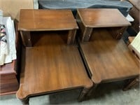 Two wood end tables