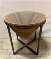 Drum Inverted Pyramid Side Table