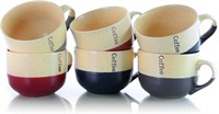 Elama Smooth Stoneware 6 Piece Mug Cup Set