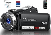 4K Camcorder with Night Vision