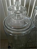2pc Anchor Hocking Glass Covered Jars #2
