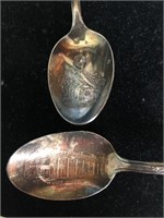 (2) Vintage Souvenir Silver-Plate Spoons NICE!