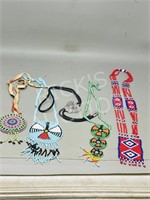 assorted Indigenous beadwork