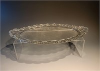 1 glass serving tray