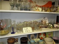 Contents of Shelf Vintage Ceramics & Glass Ware