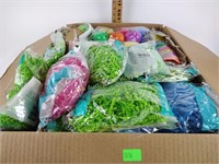 Lot of plastic Easter eggs and Easter grass (new