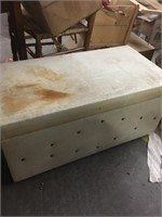 Vintage white vinyl covered chest