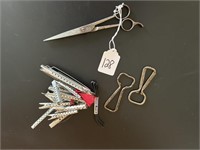 Vtg Scissors Hair Curlers and Bottle Openers