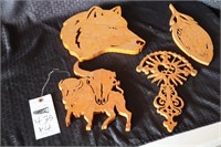 Wooden Cutouts- Wolf, buffalo, Eagle, and decor
