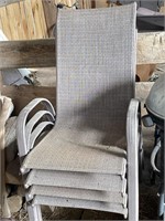4 stackable patio chairs
