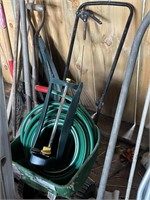 scotts spreader, sprinkler and hose