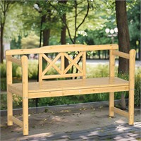 4 ft Patio Wooden Bench - 47.5W