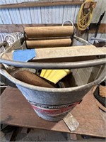 galvanized mop bucket with wringer