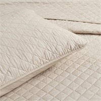 Ava Diamond Oversized Cotton Quilt Set (Cal King)