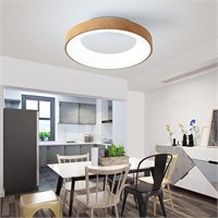 Modern Flush Mount Wood Ceiling Light Fixture