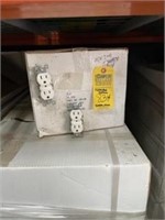 WHITE DR15W DUPLEX RECEPTACLES - 35 CASES / 200 PE