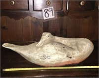 Large Wooden Carved Swan