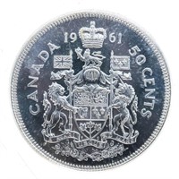 1961 Canada Silver 50 cents PL66 ICCS