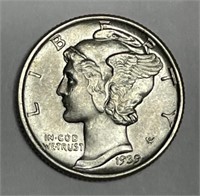 1939 Mercury Silver Dime Brilliant Uncirculated BU