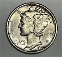 1935 Mercury Silver Dime Brilliant Uncirculated BU