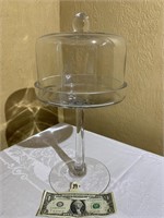 Glass Dessert Stand with Lid