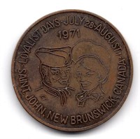 1971 Saint John NB Loyalist Days Medal