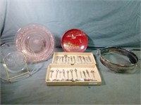 Collectable Spoons, Vintage Pink Depression Glass