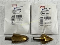 (2) New Tru Cut CM1.375 Multi Cut Drill Bits