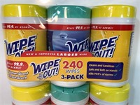 6 Pack Of Wipe Out, Sanitary Wipes, New