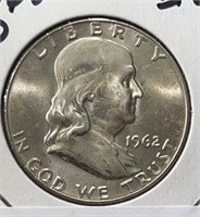 1962D Franklin Half Dollar  BU