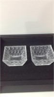 2 Tiffany &Co.Crystal Glass Basket Dishes UJC