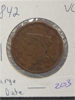 1842 (LARGE DATE) LARGE CENT