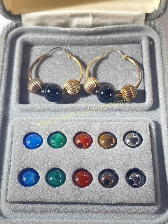 Earrings with Interchangeable Beads