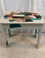 Small Hand Painted Artistic Bench Q12G