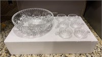 Williams-Sonoma Punch Bowl and Six Glasses