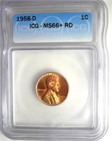 1958-D Cent ICG MS66+ RD