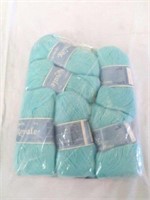 6 new rolls of turquoise color yarn