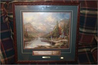 Framed Thomas Kinkade Print, "Mountain Majesty"