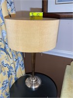 WOOD AND METAL TABLE LAMP 26 IN TALL