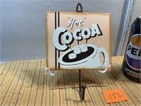Vintage, hot cocoa advertising hook