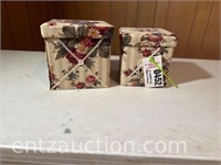 2) MATCHING FABRIC BOXES